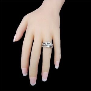 Sterling silver Cubic Zirconia stacking rings